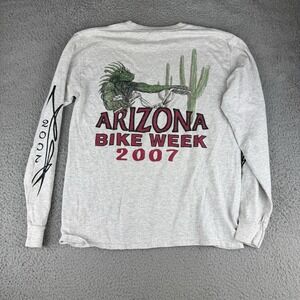 Arizona Bike Week Shirt‎ Mens Medium 2007 Biker Event Long Sleeve Y2K Grunge
